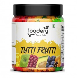 Foodery Tutti Frutti   Plastic Jar  400 grams